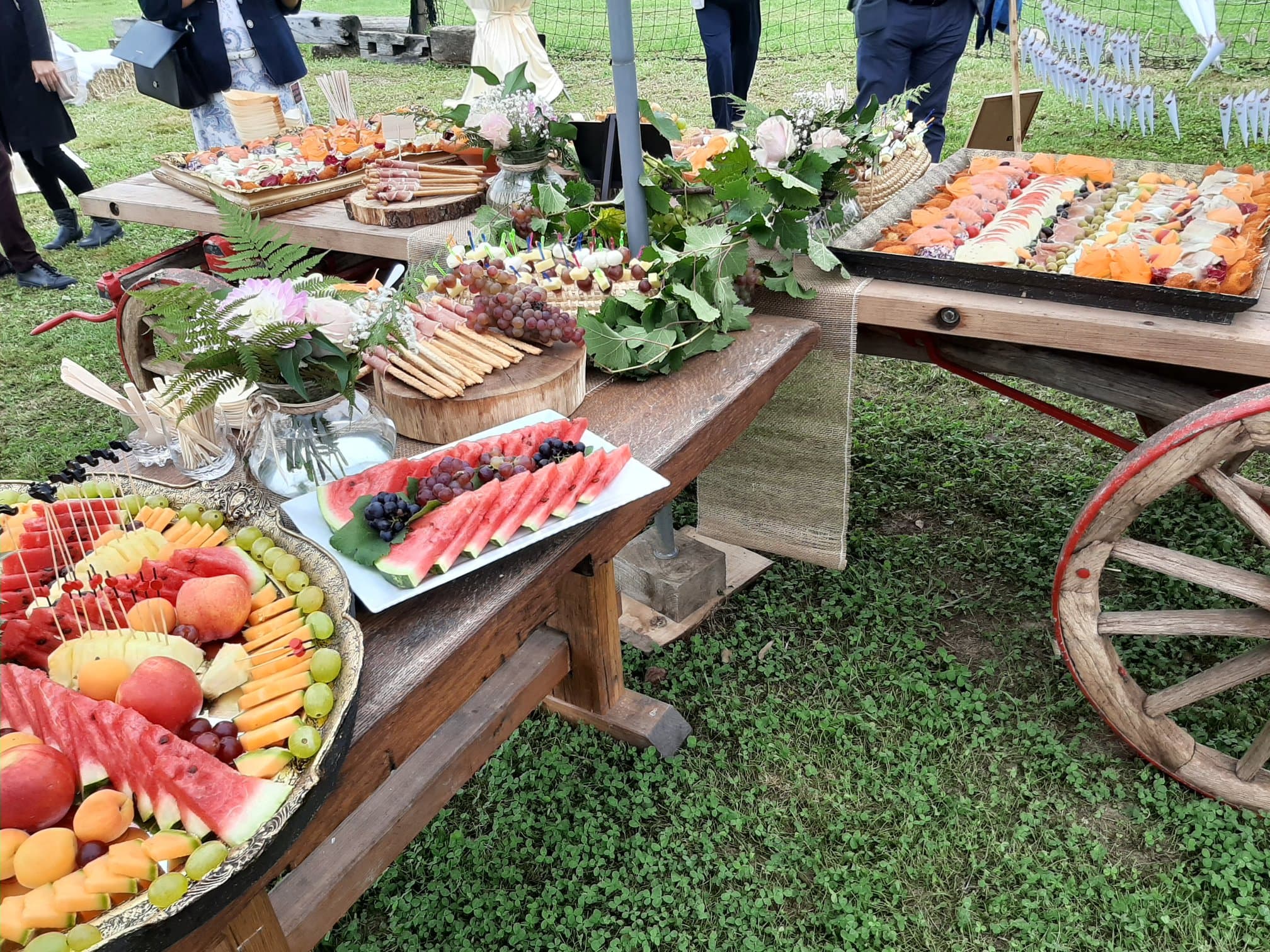 catering liga bar pogostitev zunaj, sadje in sendviči